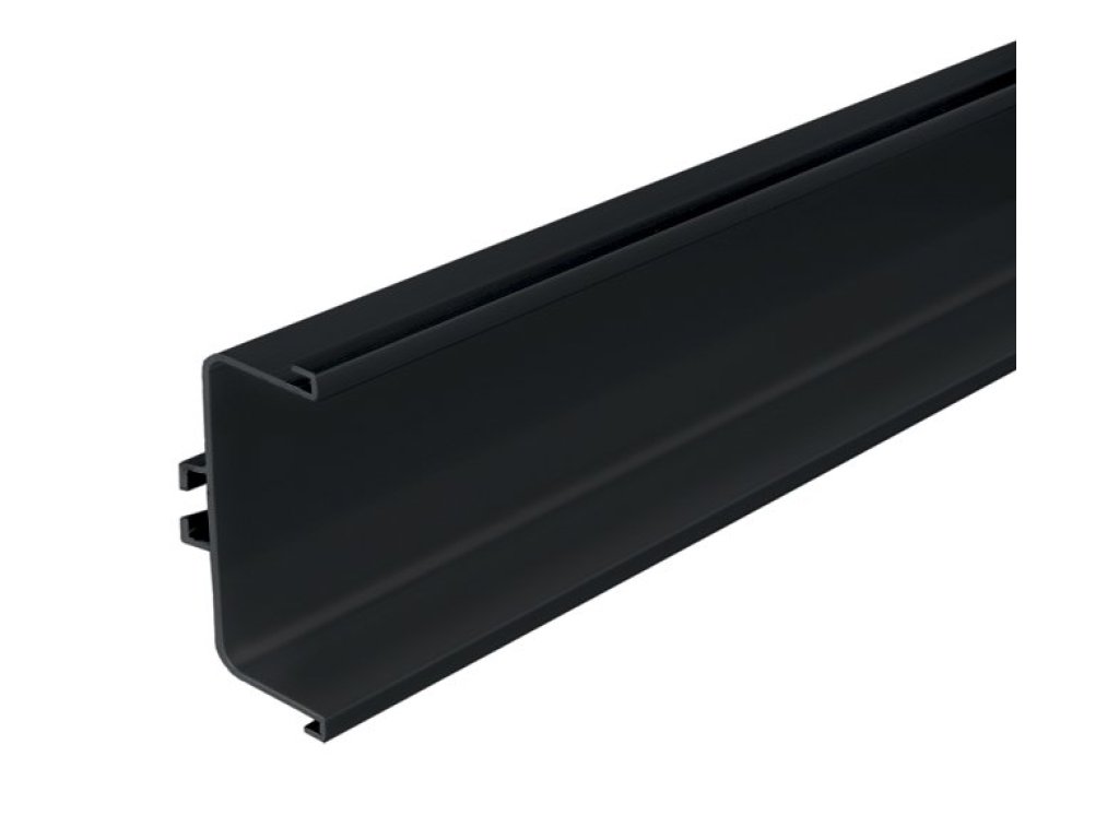 Profil pro bezúchytkové dveře C - délka 4100 mm černá mat