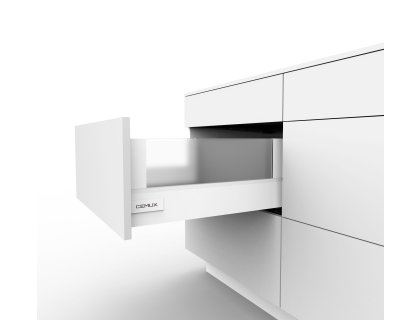 Cemux A Box zásuvka se sklem bílá H199/500 mm