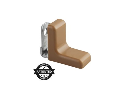 Úhelník nábytkový kovový s krytem - Ořech lakovaný