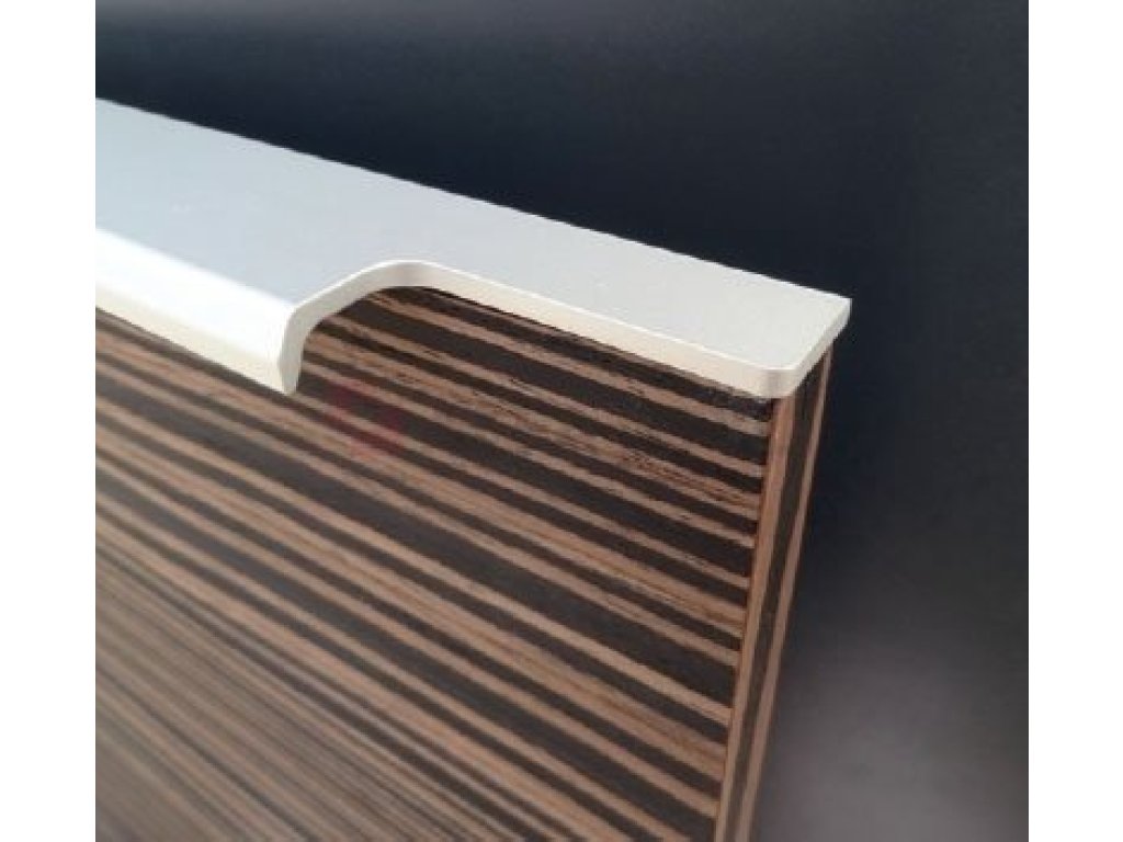 Narážecí úchytová lišta UKS-11F imitace nerezi světlá