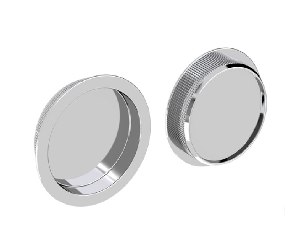 Úchytka mušle kulatá pro posuvné dveře pr. 57 mm - 2 ks