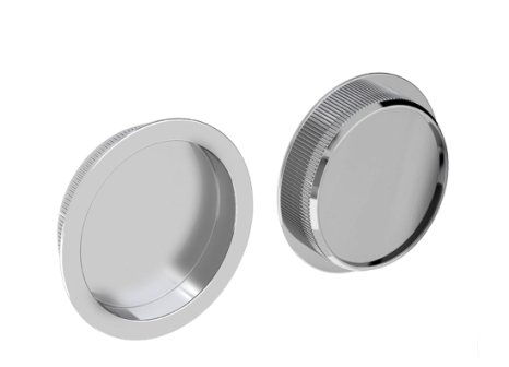 Úchytka mušle kulatá pro posuvné dveře pr. 57 mm - 2 ks