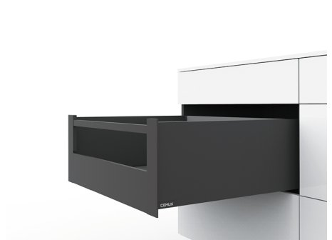 Cemux H Box SLIM vnitřní zásuvka antracit H199 - 300 mm