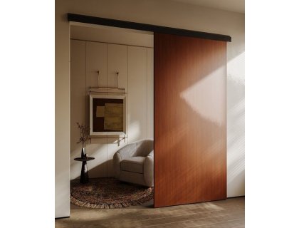 Cemux STARSHIP STANDARD sada kování pro posuvné dřevěné dveře 100kg s tlumením černá