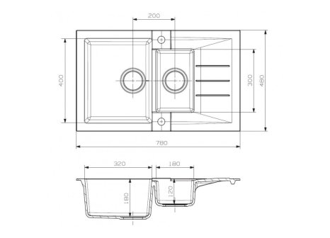 Kuchyňský dřez ALVEUS ROCK 70