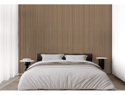 Voděodolný akustický panel COLETTE dub přírodní s černou 2,7 m