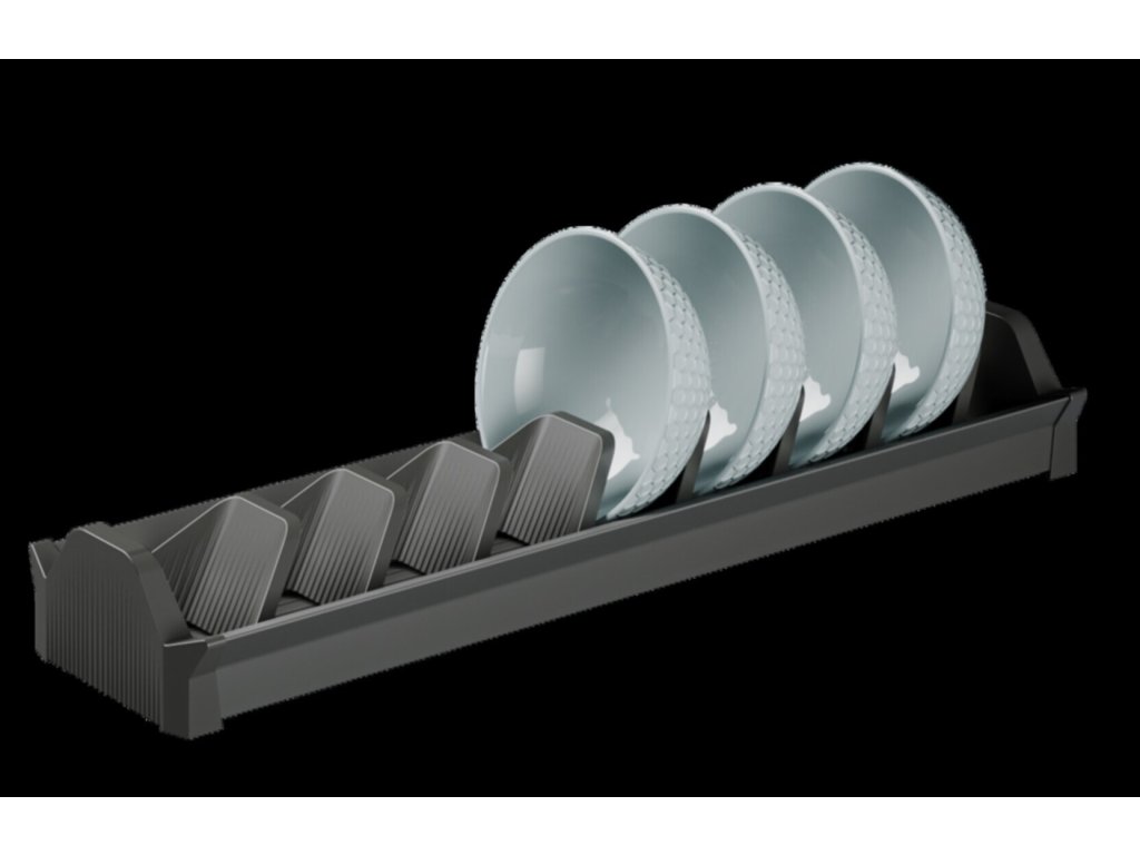 Cemux STAR držák a odkapávač misky 118x470x58 mm šedý