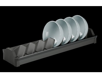 Cemux STAR držák a odkapávač misky 118x470x58 mm šedý