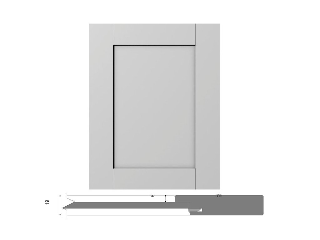 Dvířka oboustranný MAT - tvar RPL