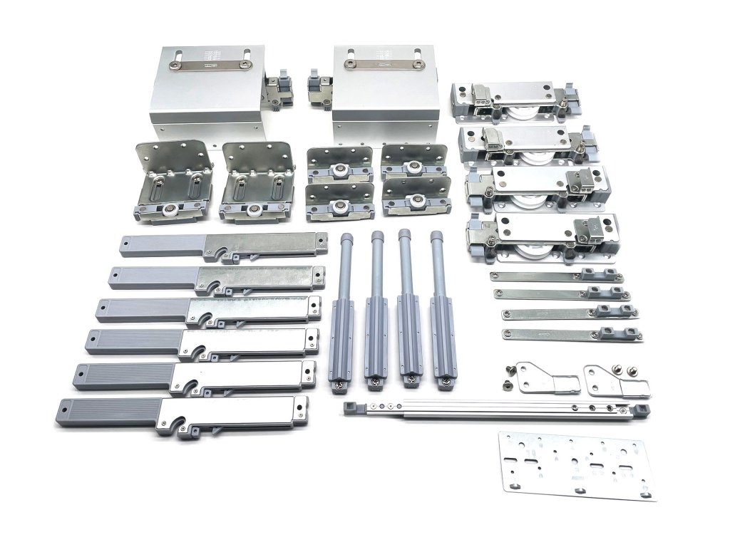 Cemux Planeo TOP kování skříňové naložené dveře 80kg,3 křídla+10x tlumič