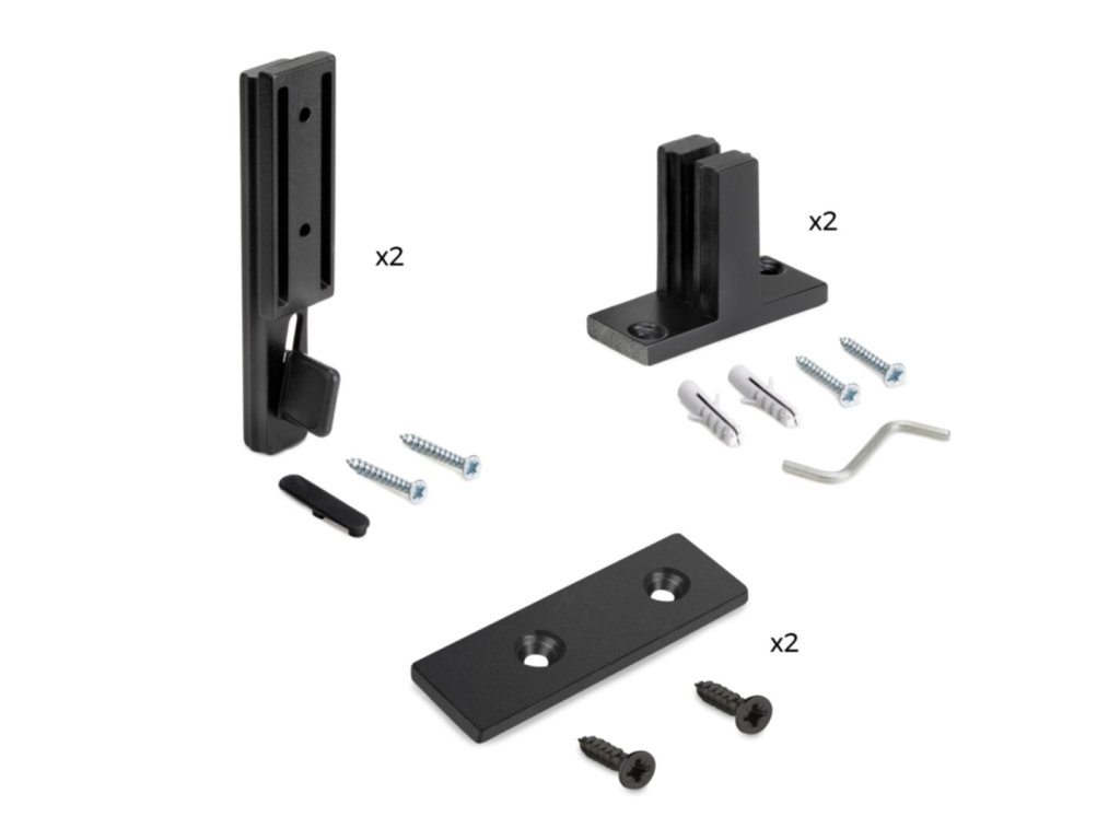 ZERO sada pro ukotvení profilu zeď/ zeď černá mat