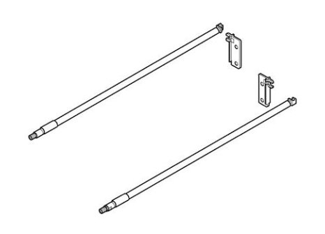 BLUM metabox reling bílý - 350 mm