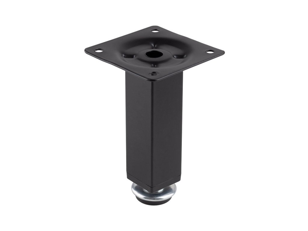 soklová nožka NA 02R - 25 x25 černá mat