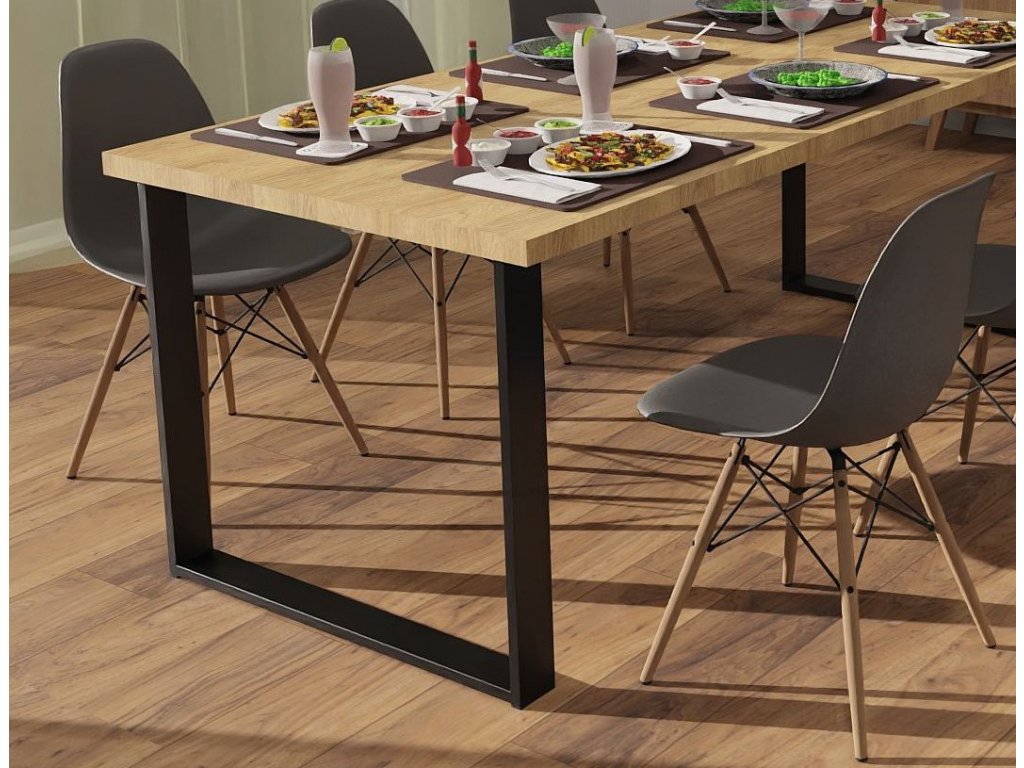 ARdesign stolová podnož U, 710 černá