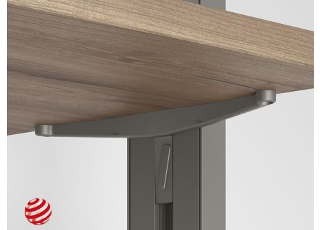 ZERO sada držáků pro dřevěnou polici kamenná šedá