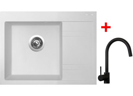 Set Sinks RIM 650 L + baterie VITALIA černá matná