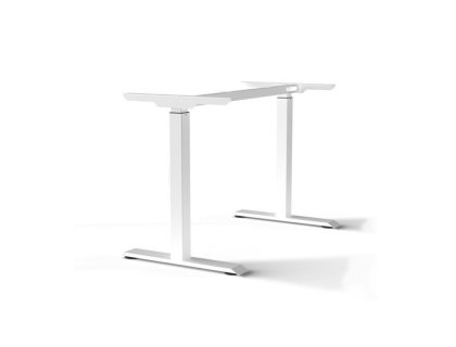Výškově stavitelná stolová podnož MANUAL 680-900 mm bílá