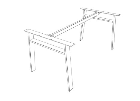 ARdesign vzpěra stolové podnože černá