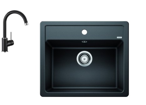 BLANCO LEGRA 6 + baterie MIDA Silgranit-Look - Černá