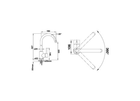 BLANCO LEGRA 6 + baterie MIDA Silgranit-Look
