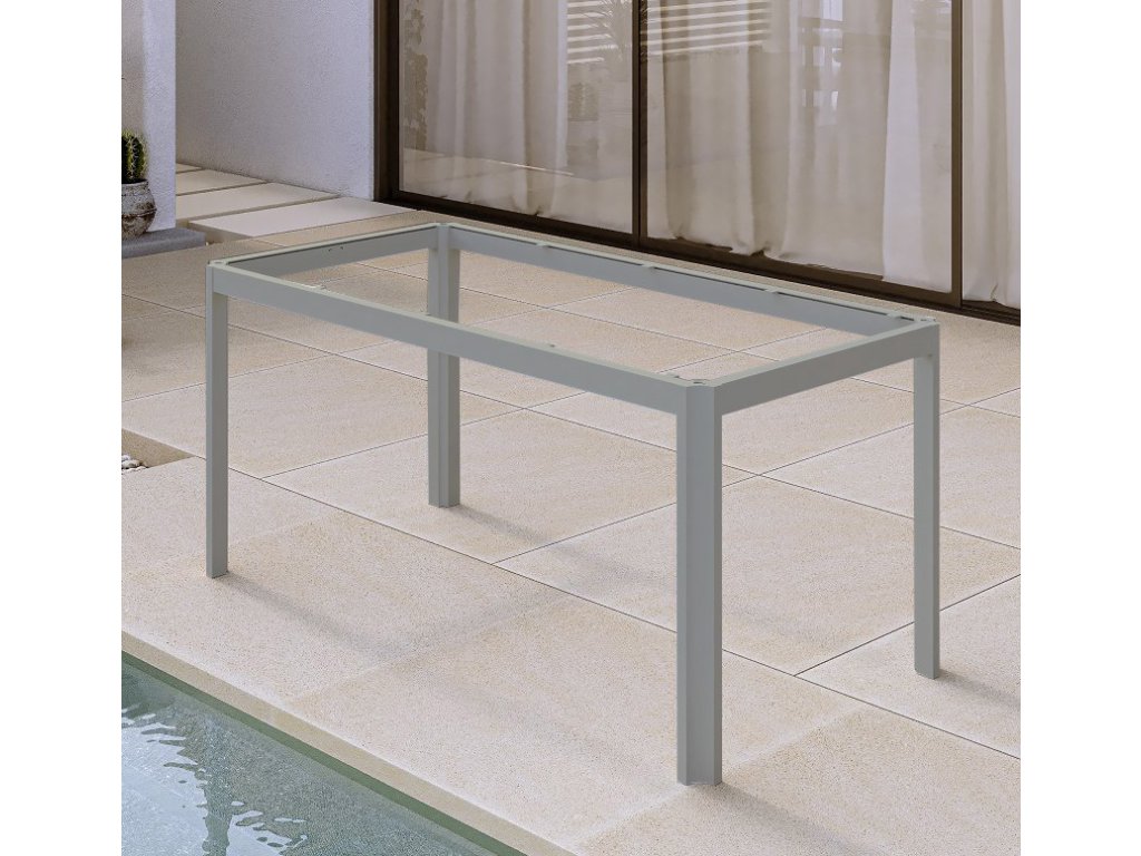 Stolová konstrukce Alu Star pro dřevěnou desku B5 nerez