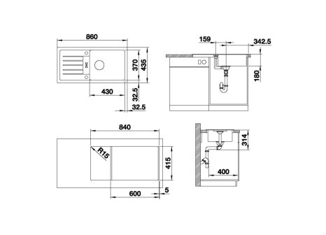Blanco FAVUM XL 6 S + MILA chrom