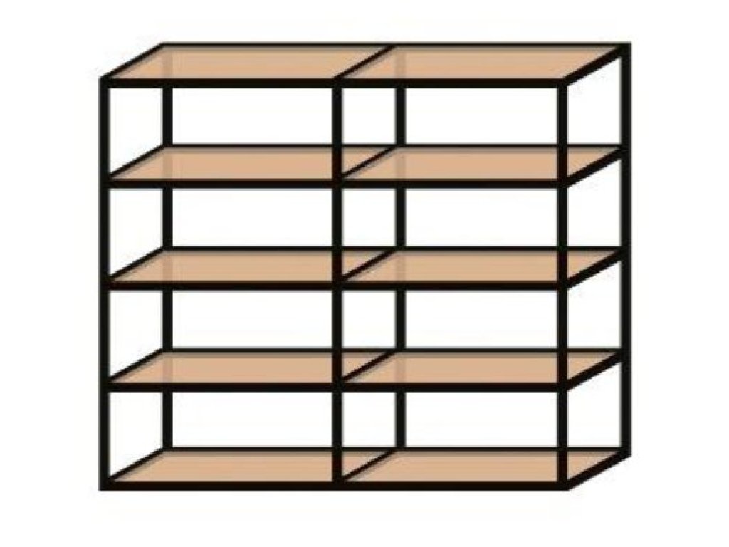 K20 systém policový regál černý mat