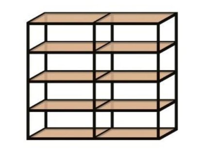 K20 systém policový regál černý mat