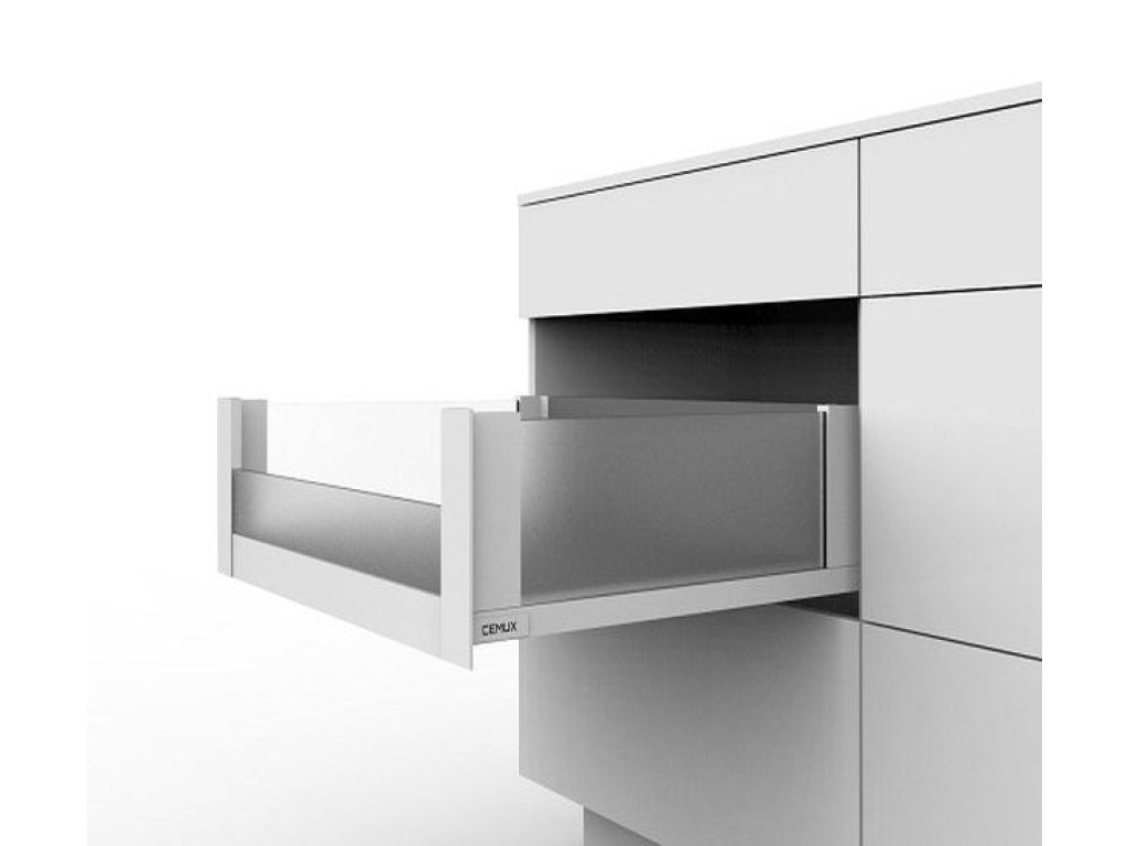 Cemux H Box SLIM vnitřní skleněné bočnice bílé H199/500 mm čelní sklo H102