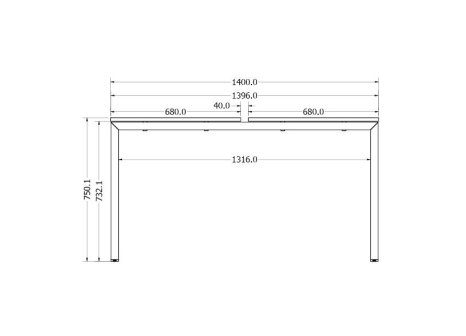 Stolová podnož DIONE TWIN