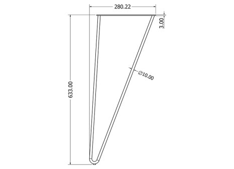 Stolová noha drátěná CHLOE XL
