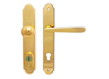 Individual bezpečnostní kování K1 klika/klika broušený chrom - 72 mm