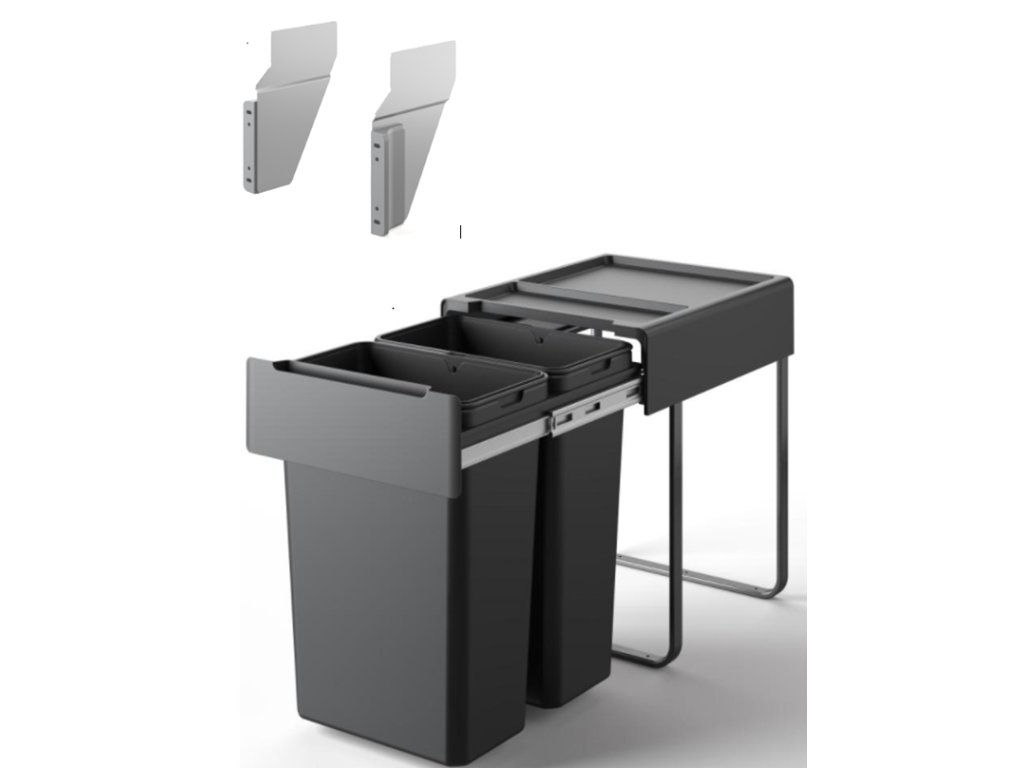 CEMUX sorter MEDIUM 45/2 2x25L antracit na dvířka