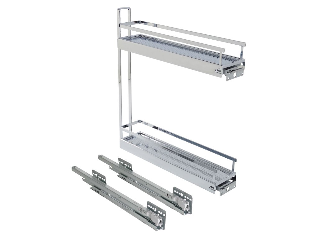 KESSEBÖHMER - výsuvný koš Arena Style 15-3D,dvě police, chrom