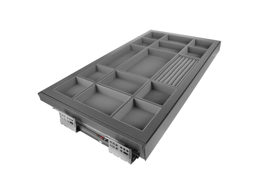 Šatní rám s vkladem na šperky s dotlumením antracit