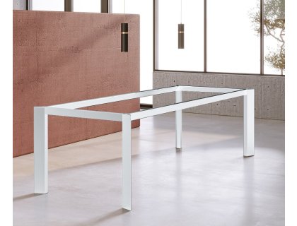 Stolová konstrukce Alu Star pro skleněnou desku B4 bílá