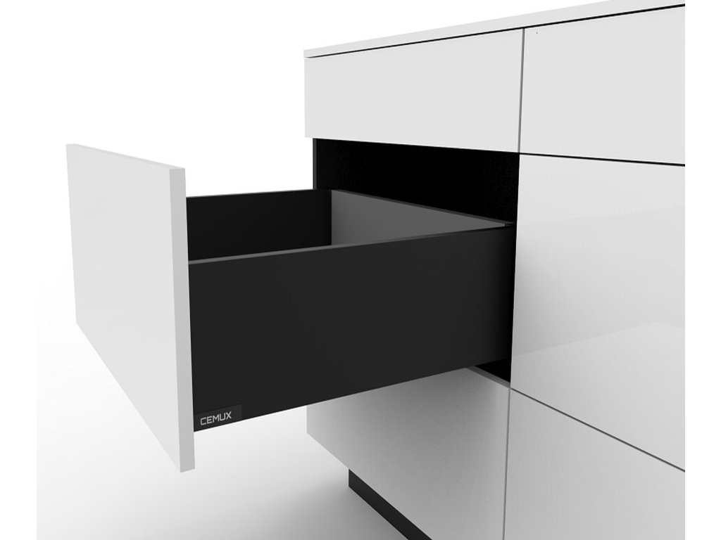 Cemux H Box SLIM zásuvka černá H167/500 mm