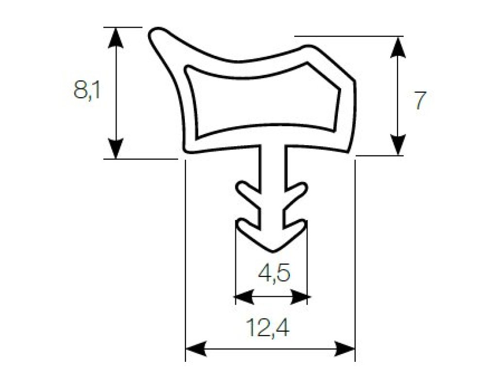 Těsnění dveřní EV 3967
