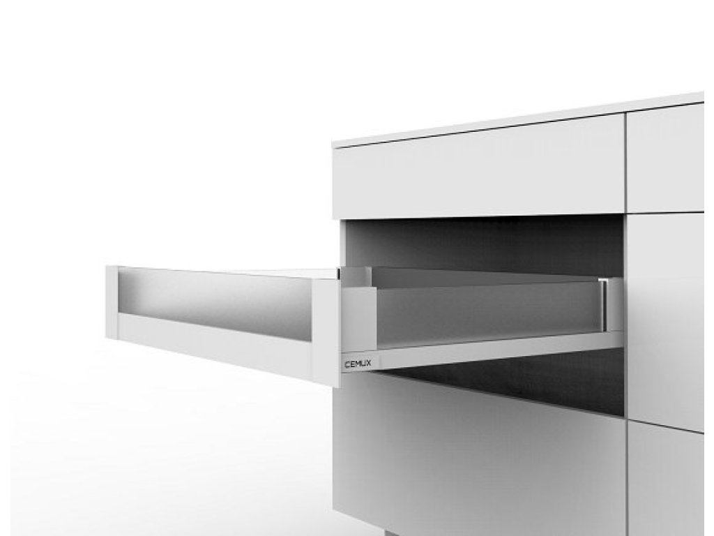 Cemux H Box SLIM vnitřní skleněné bočnice bílé H84/500 mm čelní sklo H54