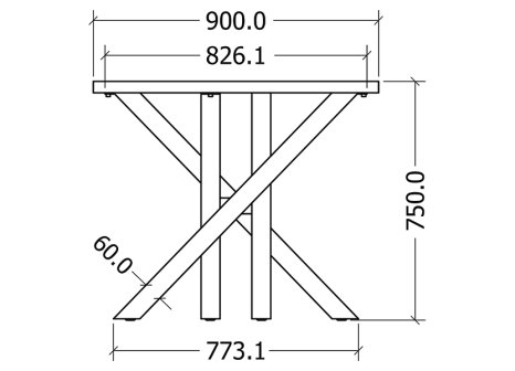 Stolová podnož UTAH 180