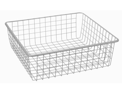 Výsuvný šatní koš drátěný na prádlo EKO šedý