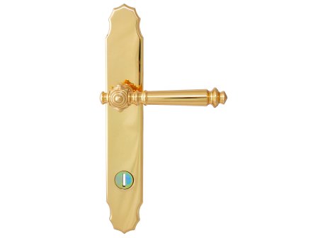 Antique bezpečnostní kování K1 klika/koule lesklá mosaz - 72 mm