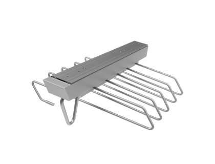 Šatní věšák výsuvný na kalhoty s dotlumením, 5 věšáků antracit