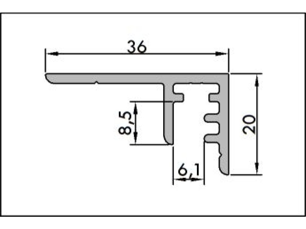 Waterfall profil WF2  hliník- 3 m