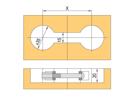 Spojovací šroub pracovní desky