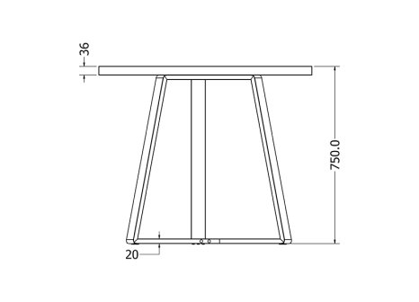 Stolová podnož SELENE 90