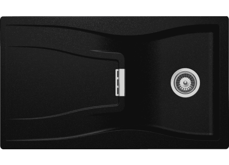 Kuchyňský granitový dřez SCHOCK WATERFALL D-100 - Černá metalická, Magma