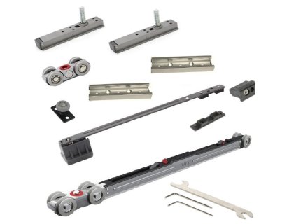 Cemux STARSHIP MINIMAL sada kování pro dřevěné dveře 1 křídlo 100 kg s tlumením