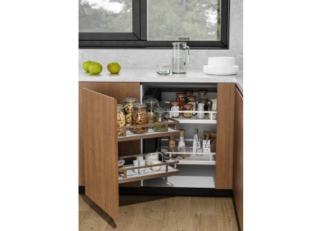 Cemux Corner Front  Style s tlumením chrom/bílé dno - 422 mm, 900 mm