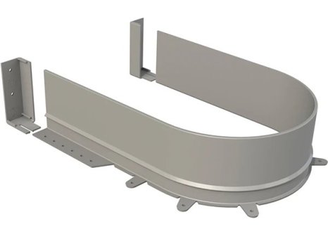 Výřez na sifon FLEX na 18 mm - Šedá